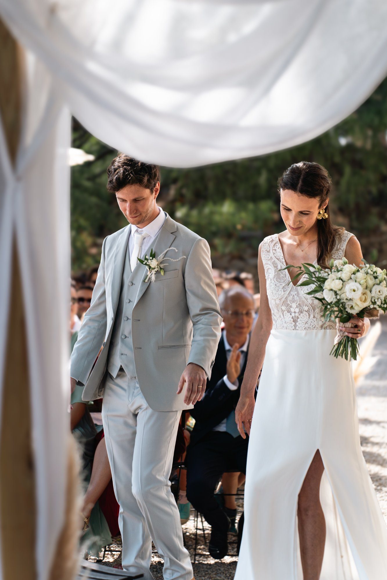Cérémonie de mariage allée portrait